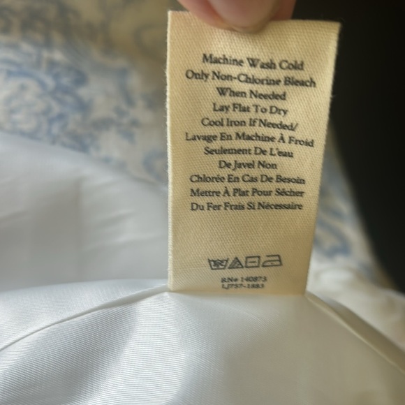 NWT LoveShackFancy Linen Lumine Blue Blazer Jacket Sz 8 AUTHENTIC CLASSIC BOWS - Picture 12 of 12